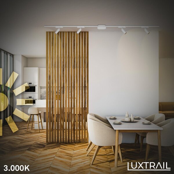BRILO 8031016 LUXTRAIL lištový systém 48V, LED spot, 5W, 450lm, nastavitelné, bílé - BRILO