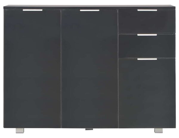 Příborník černý s vysokým leskem 107x35x80,5 cm 283719