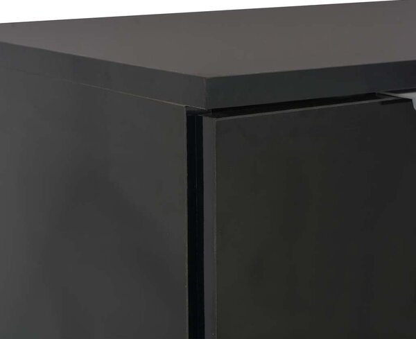 Příborník černý s vysokým leskem 71x35x80 cm kompozitní dřevo 283716