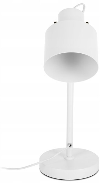 Bílá stolní lampa E27, nastavitelná, IP20, šířka 15 cm, výška 38 cm