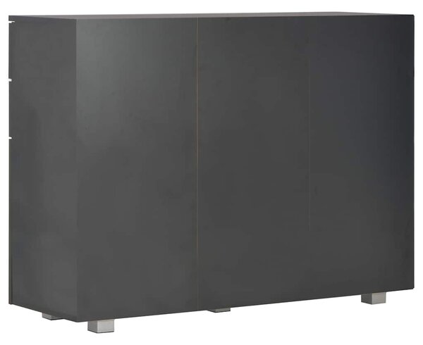 Příborník černý s vysokým leskem 107x35x80,5 cm 283719