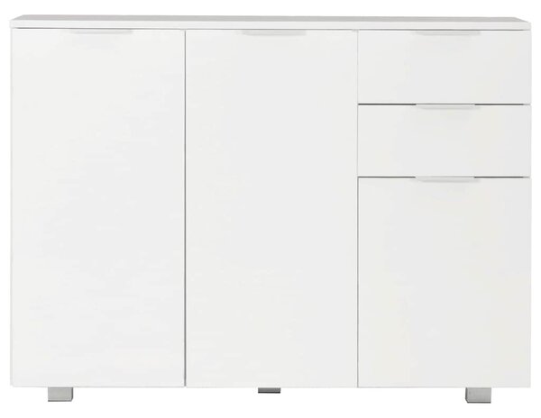 Příborník bílý s vysokým leskem 107x35x80,5 cm 283718