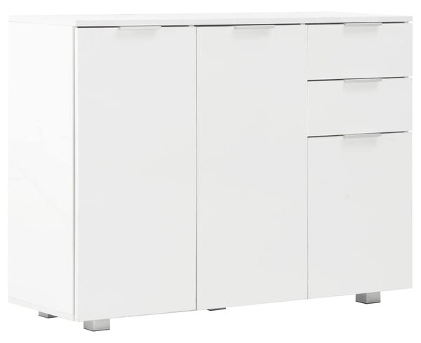 Příborník bílý s vysokým leskem 107x35x80,5 cm 283718