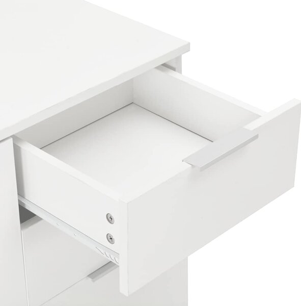 Příborník bílý s vysokým leskem 107x35x80,5 cm 283718
