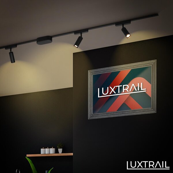 BRILO 8031015 LUXTRAIL lištový systém 48V, LED spot, 5W, 450lm, nastavitelné, černá - BRILO