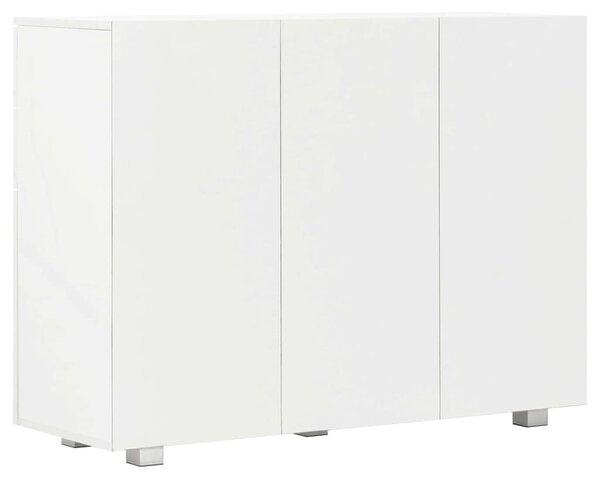 Příborník bílý s vysokým leskem 107x35x80,5 cm 283718