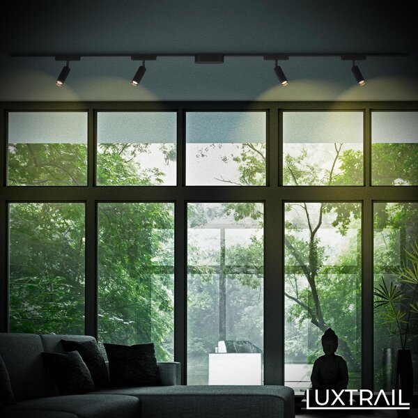 BRILO 8031015 LUXTRAIL lištový systém 48V, LED spot, 5W, 450lm, nastavitelné, černá - BRILO