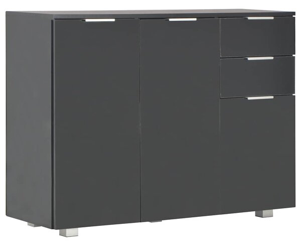 Příborník černý s vysokým leskem 107x35x80,5 cm 283719