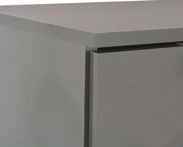 Příborník šedý s vysokým leskem 107x35x80,5 cm 283720