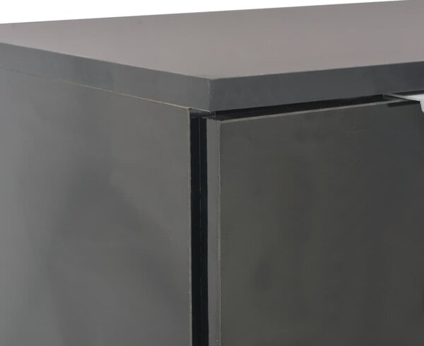 Příborník černý s vysokým leskem 107x35x80,5 cm 283719