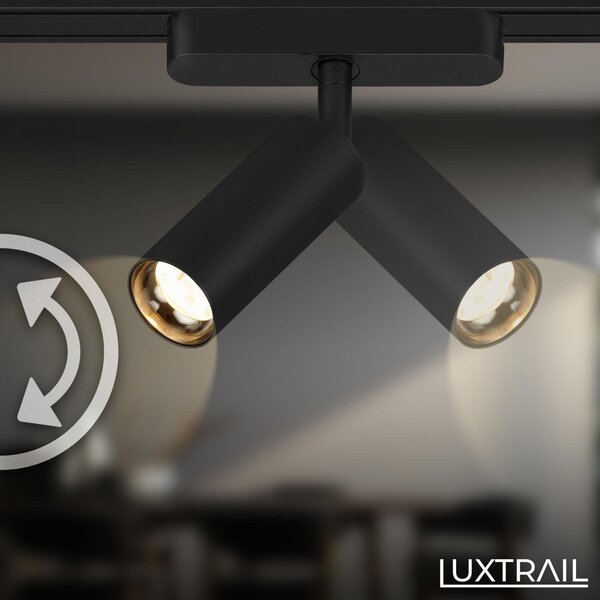 BRILO 8031015 LUXTRAIL lištový systém 48V, LED spot, 5W, 450lm, nastavitelné, černá - BRILO