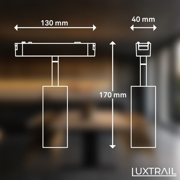 BRILO 8031016 LUXTRAIL lištový systém 48V, LED spot, 5W, 450lm, nastavitelné, bílé - BRILO