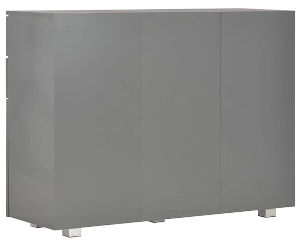 Příborník šedý s vysokým leskem 107x35x80,5 cm 283720