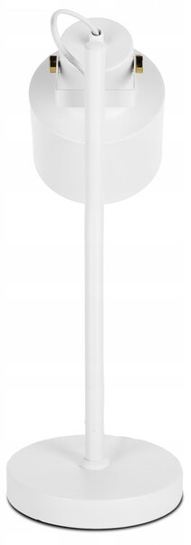 Bílá stolní lampa E27, nastavitelná, IP20, šířka 15 cm, výška 38 cm
