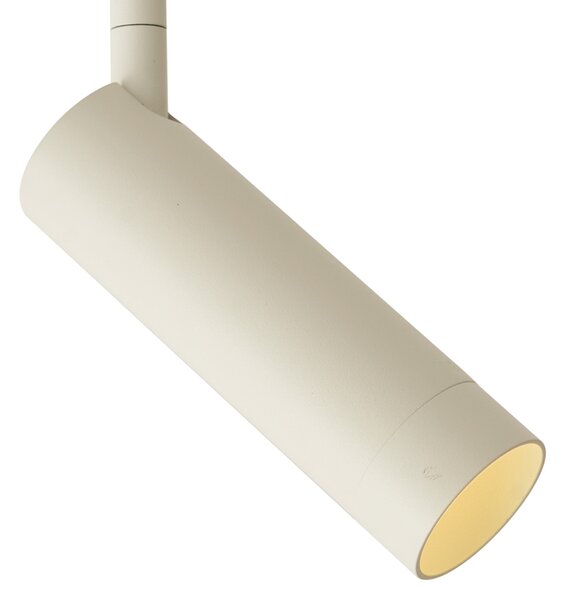 Moderní kolejnicový systém bílý s 6 béžovými bodovými světly 1-fázový - Slimline Uzzy