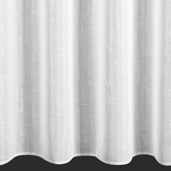 ZÁCLONA NA KROUŽCÍCH EMMA 290X145 CM BÍLÁ