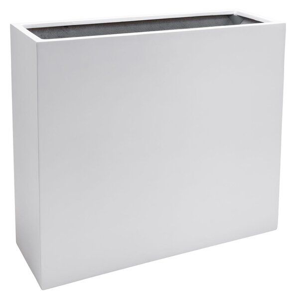 Sada květináčů ELEMENTO, 6-set, sklolaminát, výška 75 cm, bílý mat