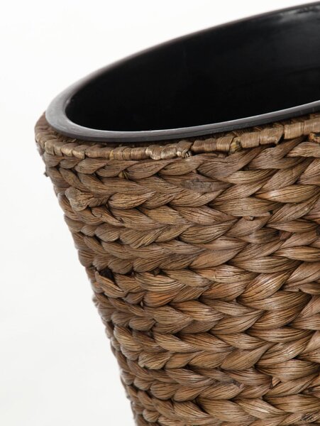 Květináč CLASSIC ROUND, vodní hyacint, výška 60 cm, hnědý