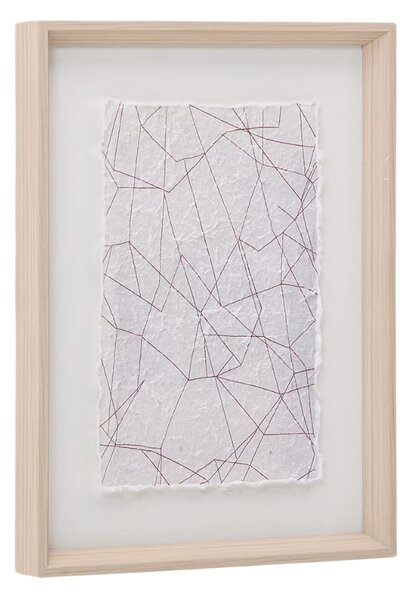 Bílý abstraktní obraz Kave Home Durkan 40 x 30 cm