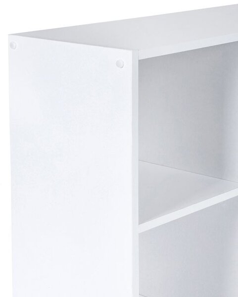 Bílá knihovna s 5 přihrádkami, 80x50x24 cm, moderní design