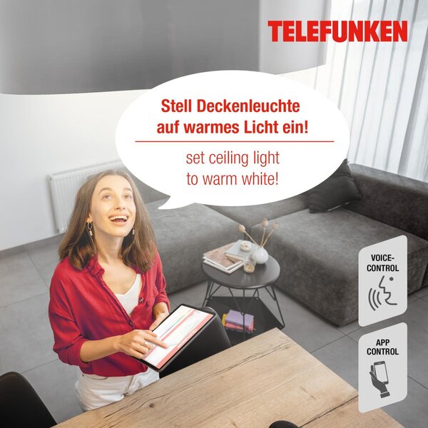 TF 309306TF TELEFUNKEN LED Smart vestavné svítidlo pr. 12 cm 6W 600lm bílé 309306TF