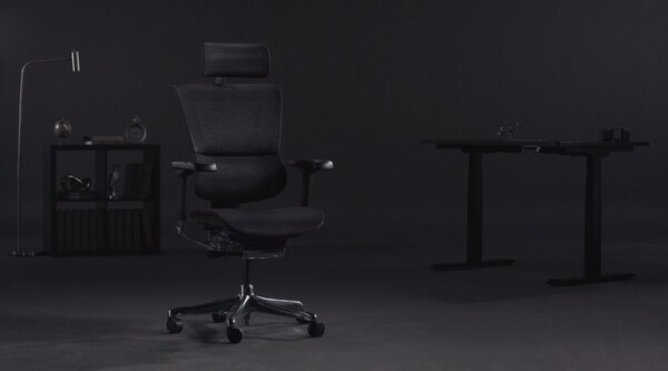 Grospol - Set: Kancelářské křeslo Ioo 2 + Nastavitelný stůl Alto 101 Black