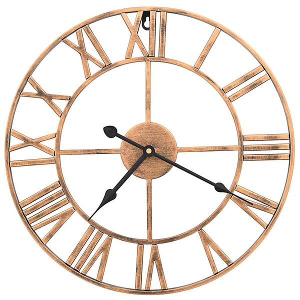 Nástěnné hodiny kovové 40 cm zlaté 283860