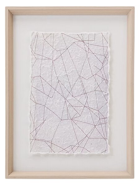 Bílý abstraktní obraz Kave Home Durkan 40 x 30 cm