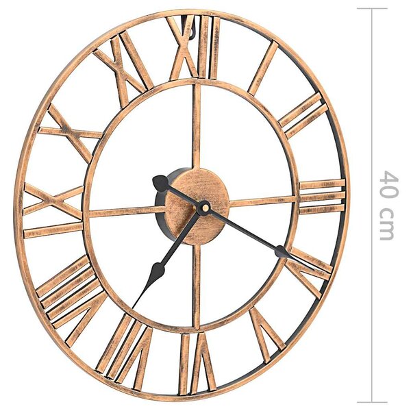 Nástěnné hodiny kovové 40 cm zlaté 283860