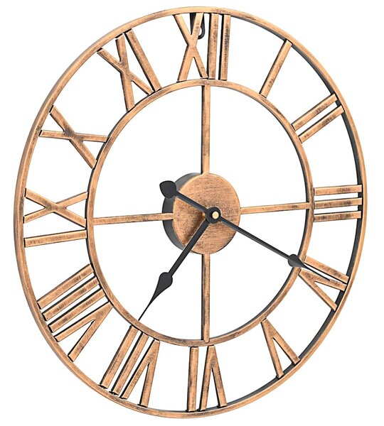 Nástěnné hodiny kovové 40 cm zlaté 283860