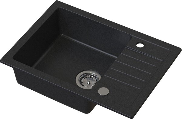 Ruvetti Natu Compact dřez s baterií a příslušenstvím černá/ocel LP_3200-NC6244BC_W