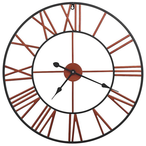 Nástěnné hodiny kovové 58 cm červené 283864