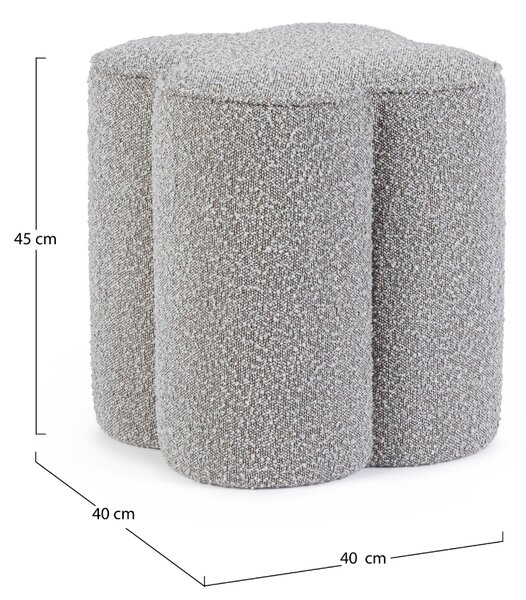 Bizzotto Bouclé taburet Cointa 40 x 40 cm