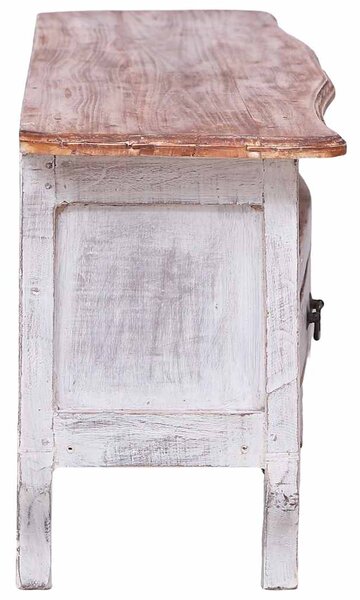 TV stolek 120 x 30 x 40 cm bílý masivní recyklované dřevo 283902