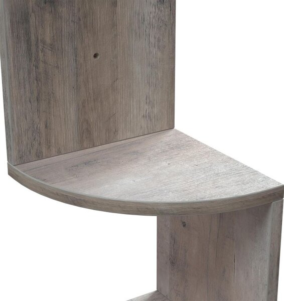 Designová rohová police 5 polic, 20x20x127,5 cm