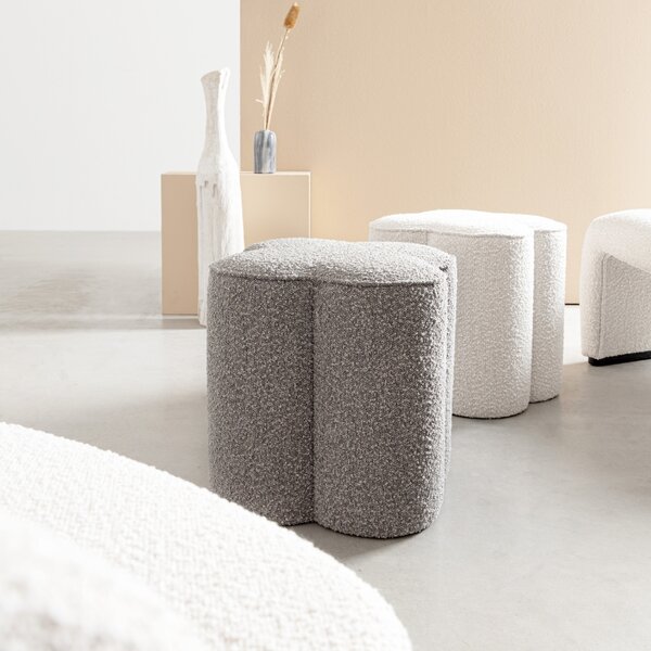 Bizzotto Bouclé taburet Cointa 40 x 40 cm
