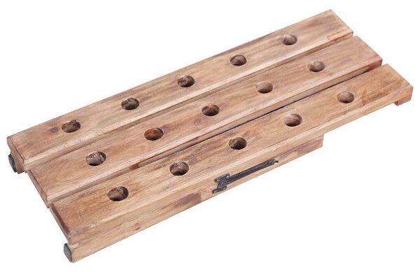 Stojan na víno na 15 lahví 26x50x70 cm masivní mahagonové dřevo 283900