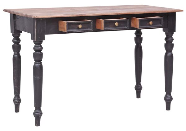 Psací stůl se 3 zásuvkami 117 x 57 x 75 cm masivní mahagon 283907