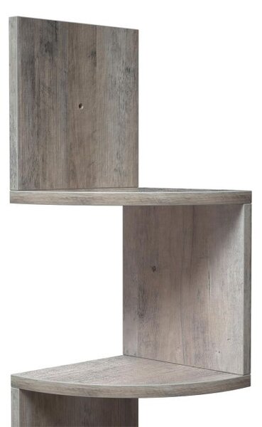Designová rohová police 5 polic, 20x20x127,5 cm