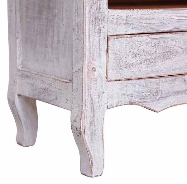 TV stolek 120 x 30 x 40 cm bílý masivní recyklované dřevo 283902