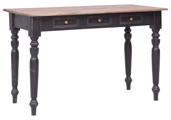 Psací stůl se 3 zásuvkami 117 x 57 x 75 cm masivní mahagon 283907