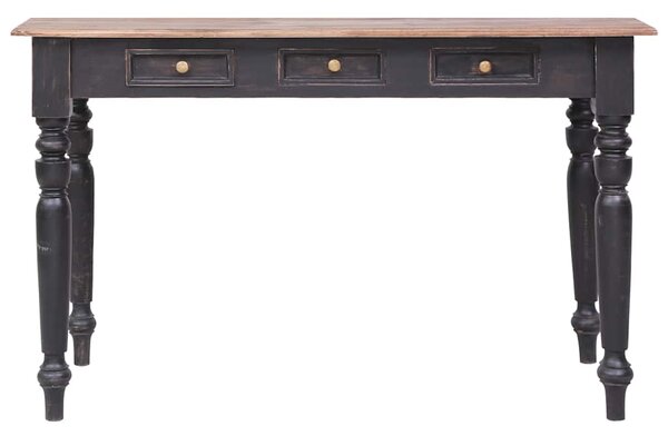 Psací stůl se 3 zásuvkami 117 x 57 x 75 cm masivní mahagon 283907