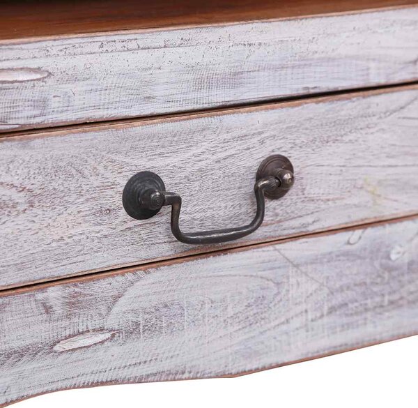 TV stolek 120 x 30 x 40 cm bílý masivní recyklované dřevo 283902