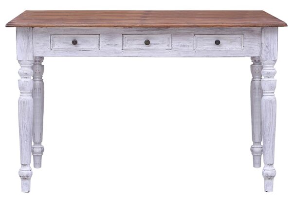 Psací stůl se zásuvkami bílý 117 x 57 x 75 cm recyklované dřevo 283908