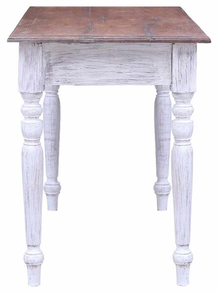 Psací stůl se zásuvkami bílý 117 x 57 x 75 cm recyklované dřevo 283908