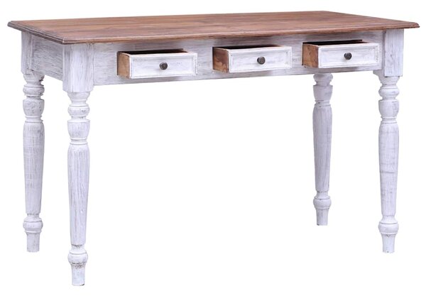 Psací stůl se zásuvkami bílý 117 x 57 x 75 cm recyklované dřevo 283908
