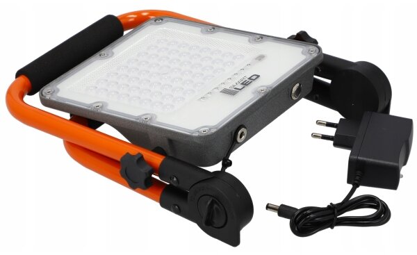 LED Nabíjecí reflektor se stojanem LED/30W/3,2V 4500K 5000 mAh IP65 oranžová