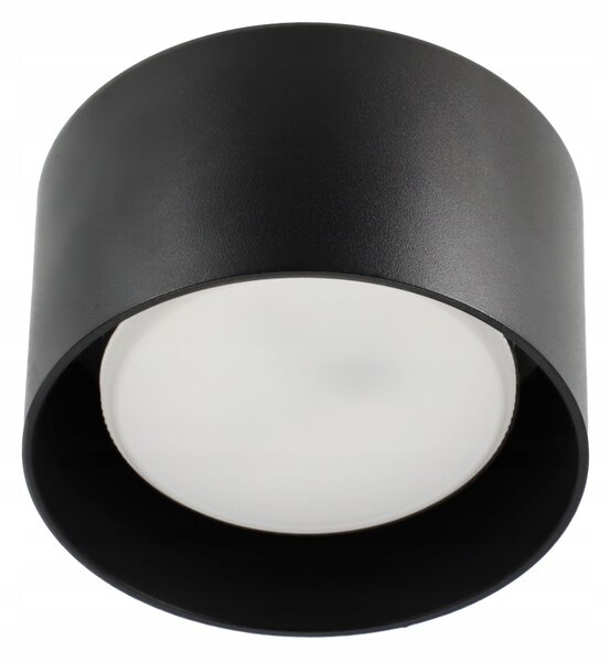 Přisazené bodové svítidlo GX53 s LED, černé, Ø 10 cm