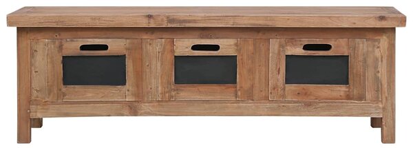 TV stolek se 3 zásuvkami 120 x 30 x 40 cm masivní mahagon 283913