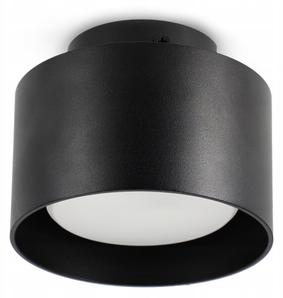 Přisazené bodové svítidlo GX53 s LED, černé, Ø 10 cm